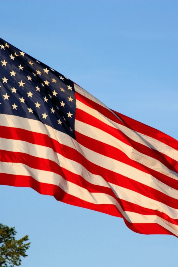 A picture of the United States Flag waving in the air. Emerson Manufacturing is proud to produce and market American products.